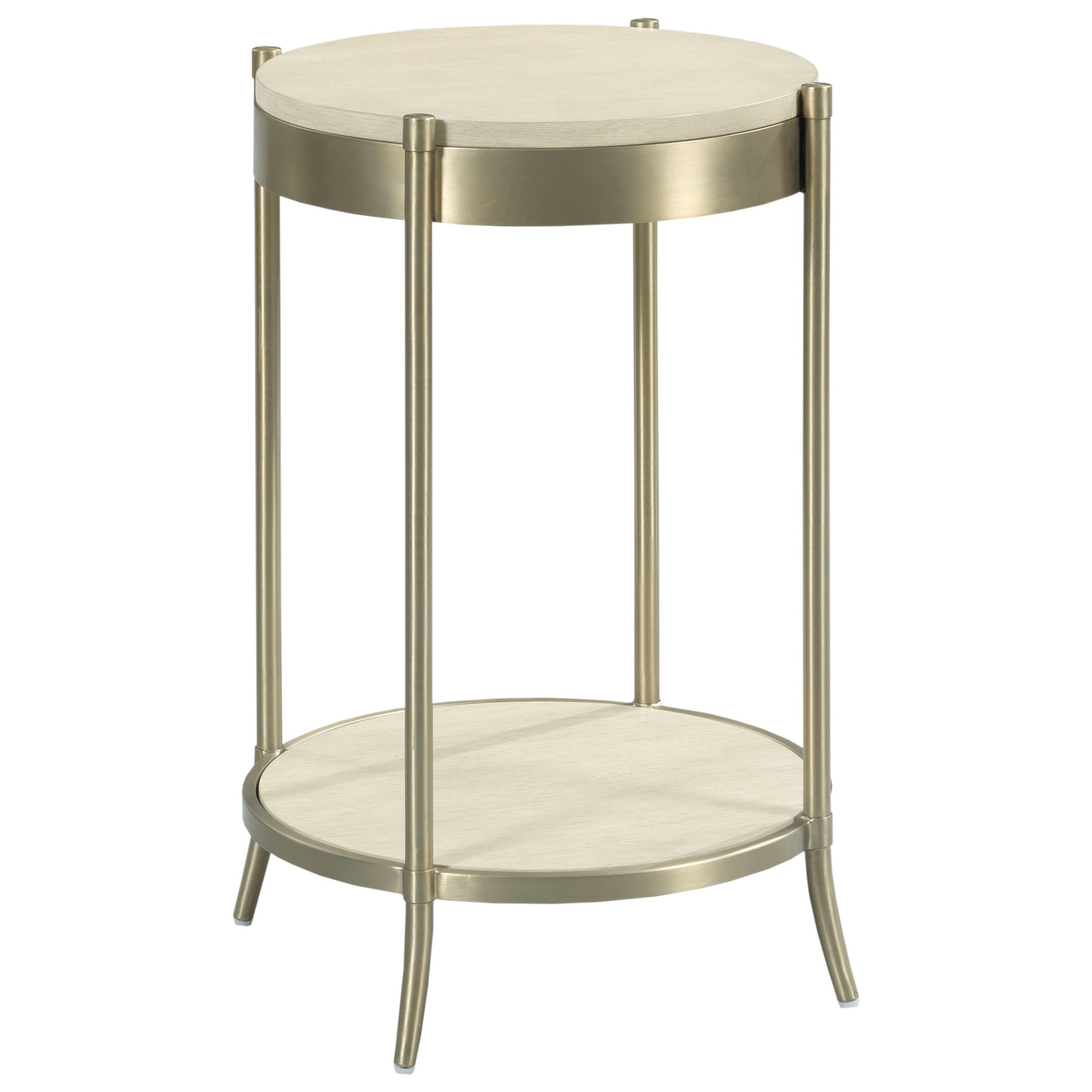 American Drew Lenox Round Martini Table with Metal Legs Stoney Creek